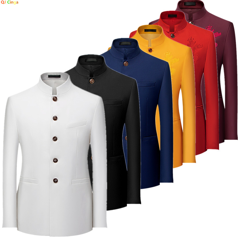 Formal Wear For Men Black Suit - 2026 Men's Chinese Style Long Sleeve