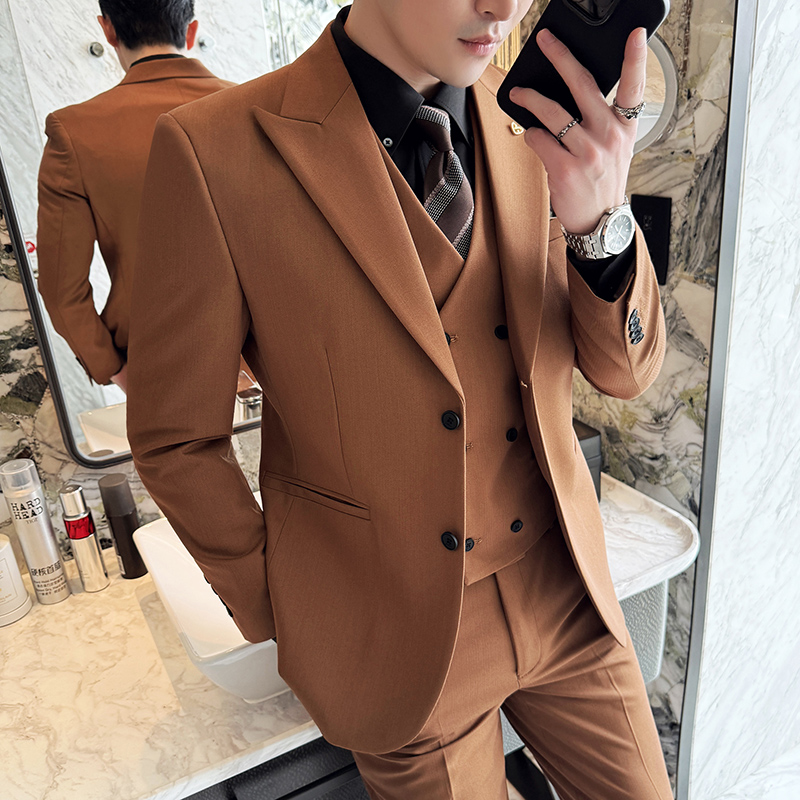 Men's suit three-piece busines - đánh giá và giá Men Formal Wear Top