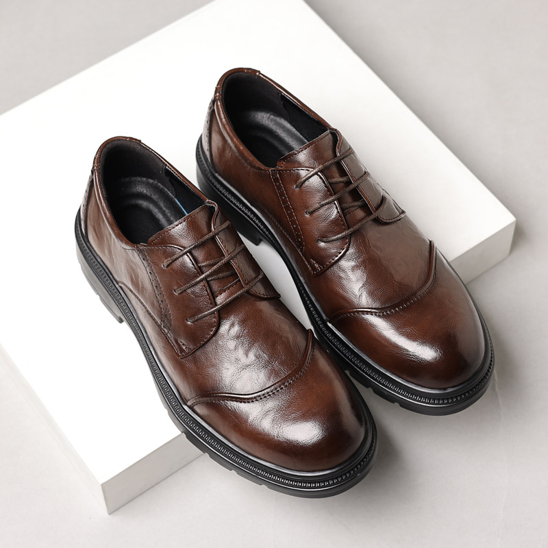 Men's leather shoes for casual - đánh giá và giá Men Formal Wear Office