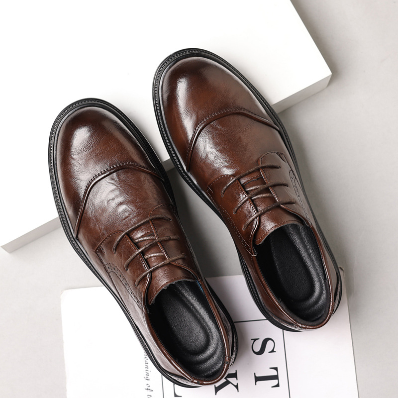 Men's leather shoes for casual - đánh giá và giá Men Formal Wear Office