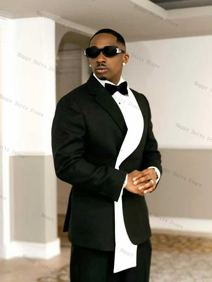 Black White Men Suit Set 2 Pcs - đánh giá và giá Formal Wear For Men Black Suit