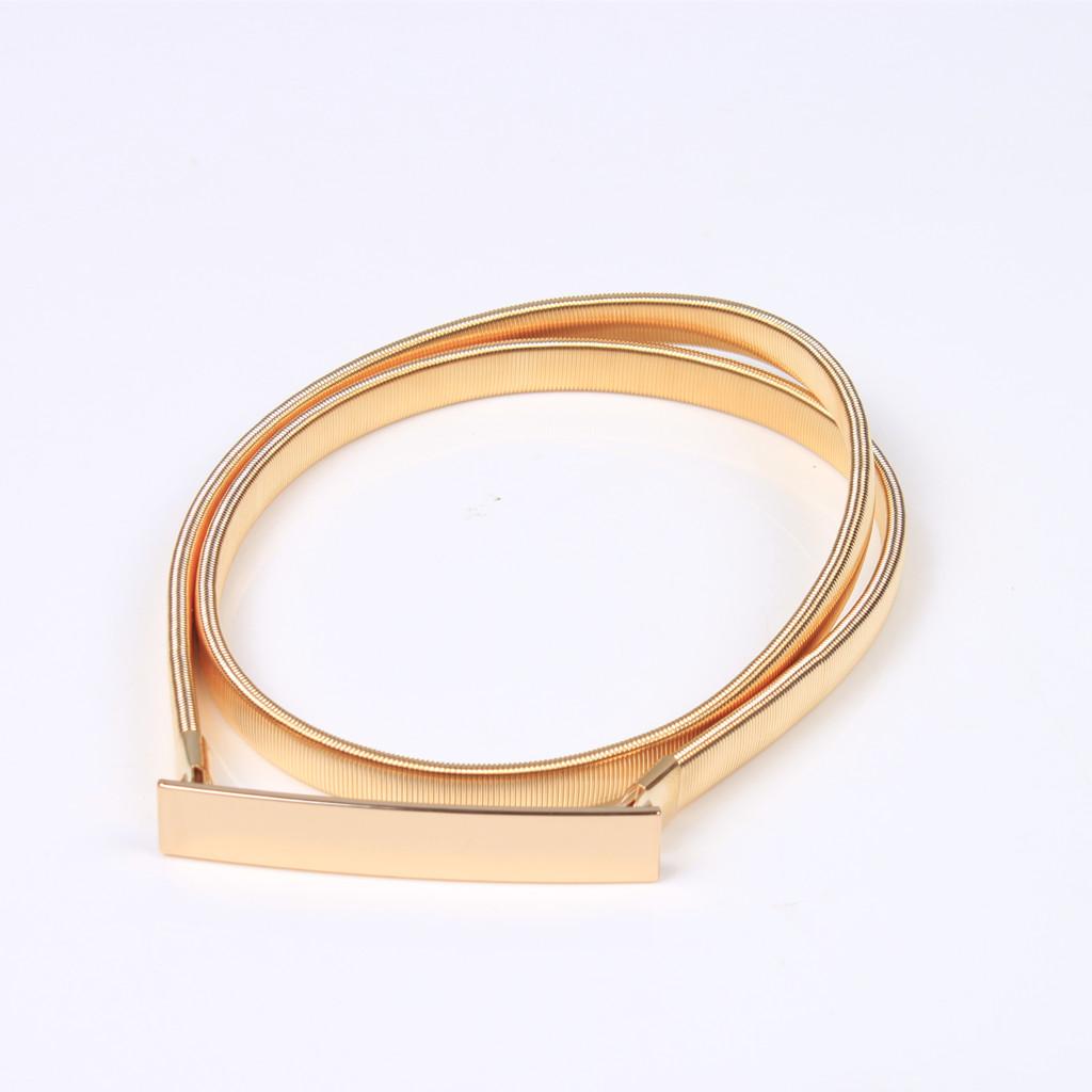 Skinny Elastic Waist Belt Gold - đánh giá và giá Formal Belt Leather Thin