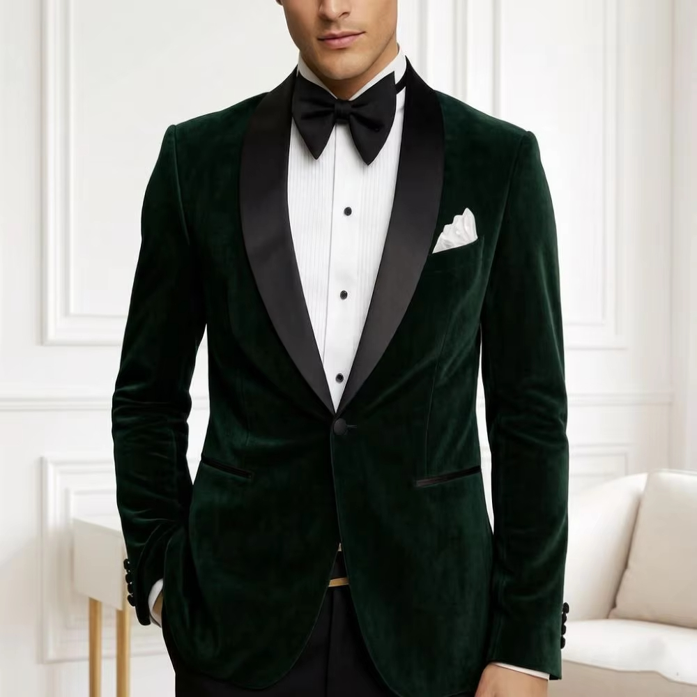 Men Velvet Slim Fit Suits 1 Pi - đánh giá và giá Formal Men Party Wear Jacket