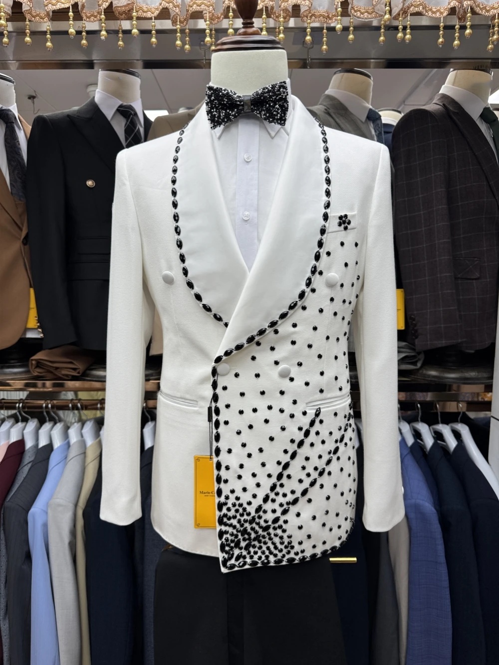 White Groom Men Suit Set 2 Pie - đánh giá và giá Men Formal Wear Office