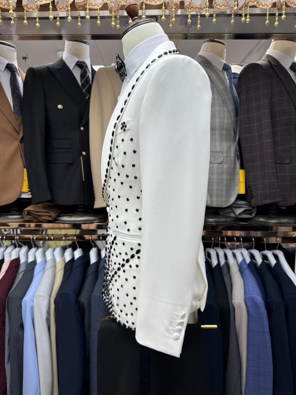 White Groom Men Suit Set 2 Pie - đánh giá và giá Men Formal Wear Office