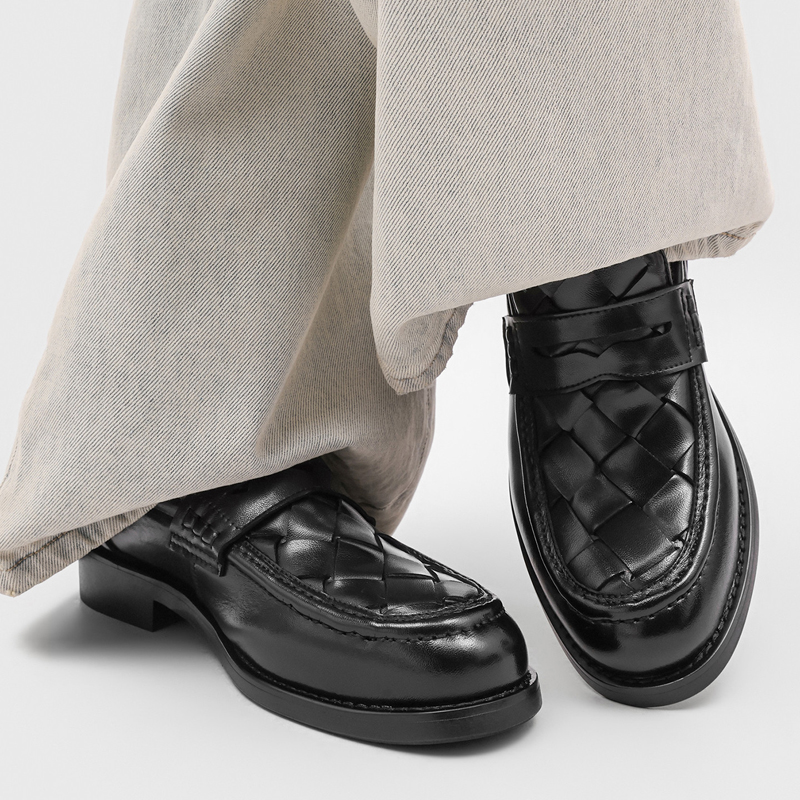 Men handmade woven penny loafe - đánh giá và giá Men Formal Wear For Summer
