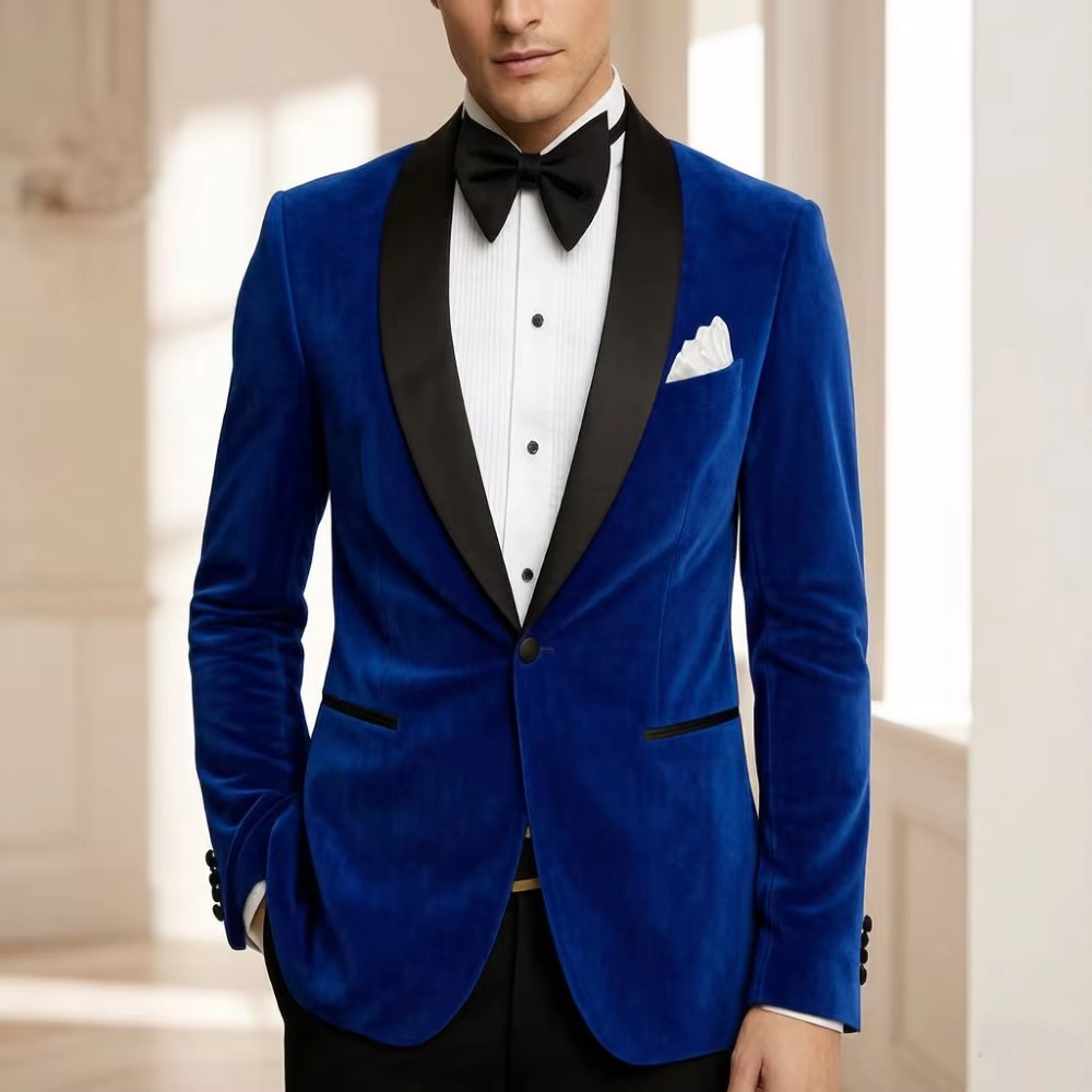 Men Velvet Blazer Slim Fit Sui - đánh giá và giá Formal Men Party Wear Jacket