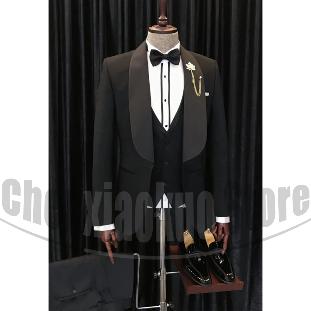 Black Men Suits Chic Shawl Lap - đánh giá và giá Men Formal Wear 2025