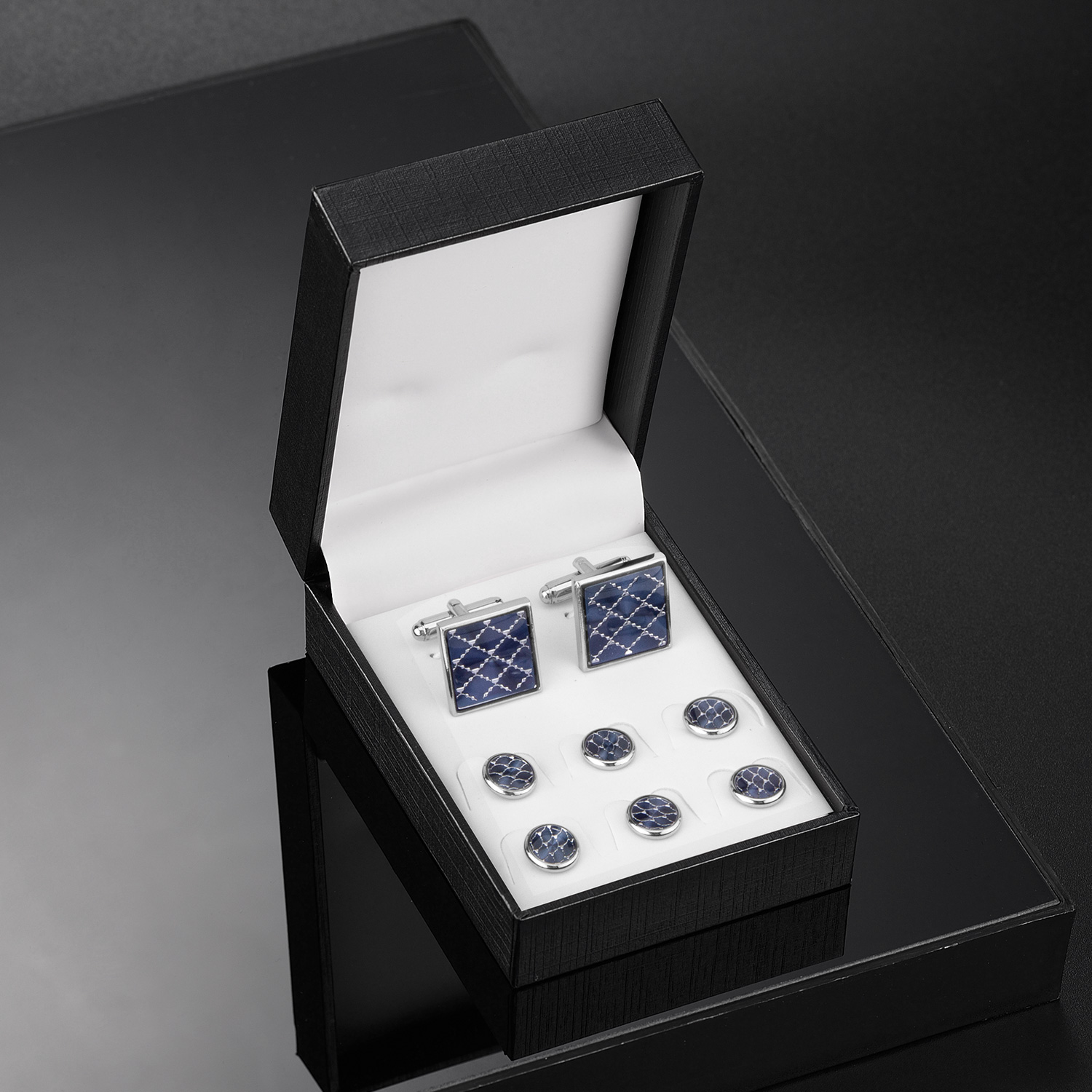 Cufflinks And Studs Set Shirt  - đánh giá và giá Dress Shirt French Cuff