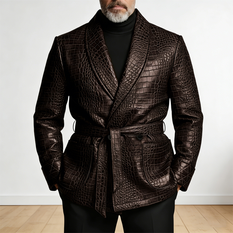  Men's Crocodile Pattern Leat - đánh giá và giá Formal Men Party Wear Jacket