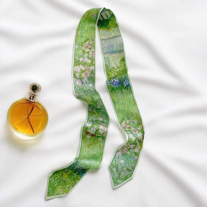 Prints Long Hairband Skinny Ne - đánh giá và giá Silk Tie Woven