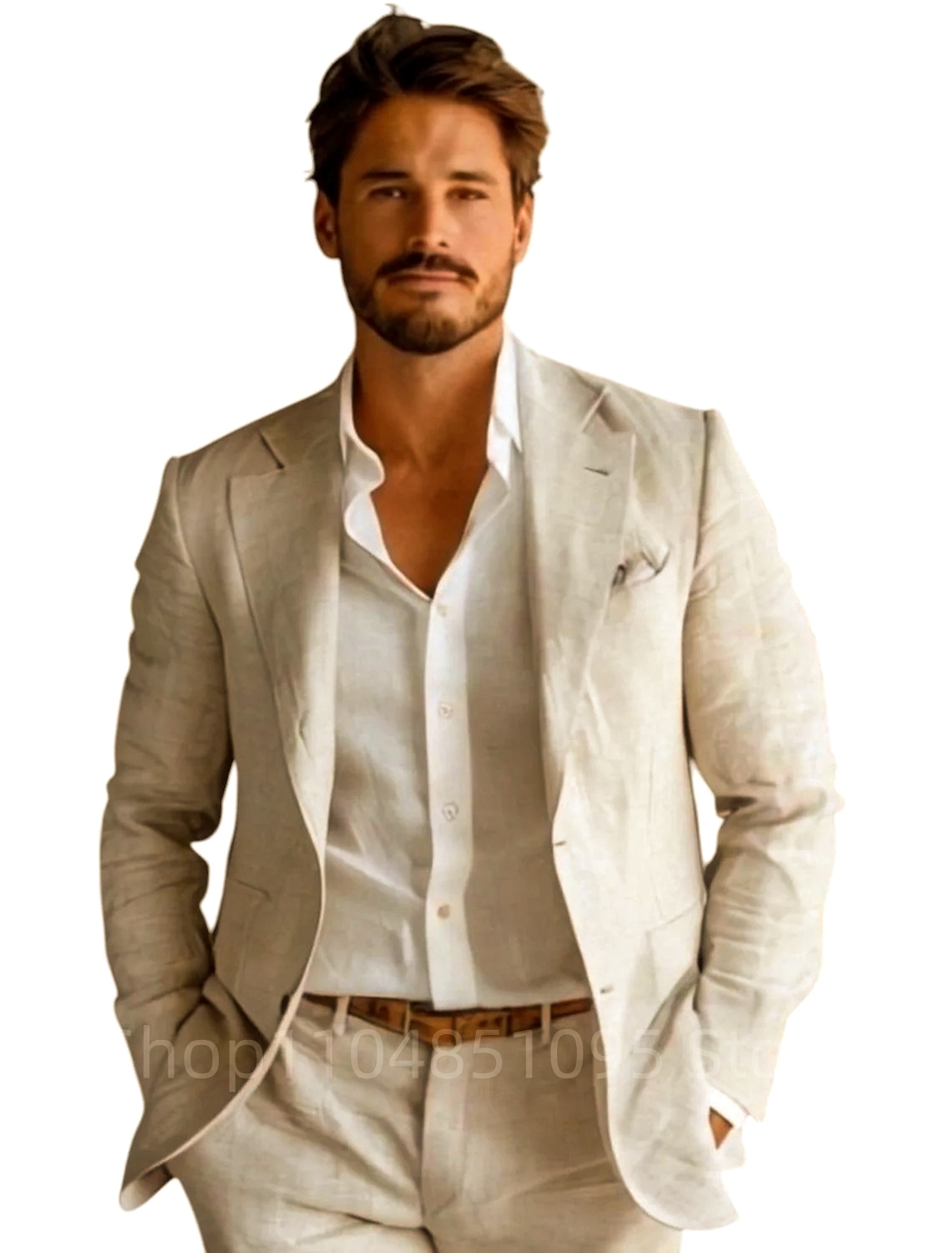 Blue Slim Fit Men's Linen Blaz - đánh giá và giá Formal Men Party Wear Jacket
