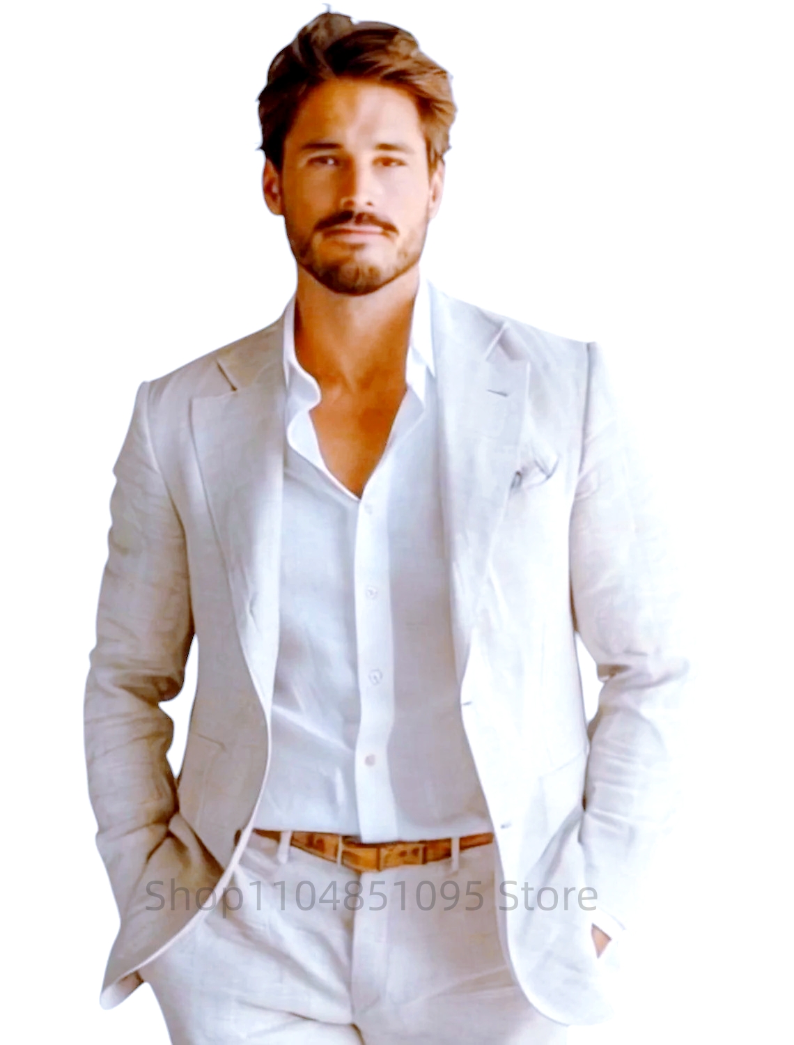 Blue Slim Fit Men's Linen Blaz - đánh giá và giá Formal Men Party Wear Jacket