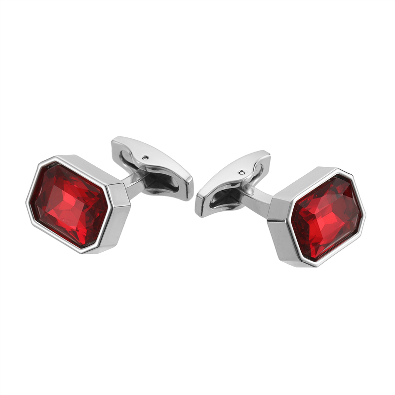 High quality red crystal cuffl - đánh giá và giá Dress Shirt French Cuff