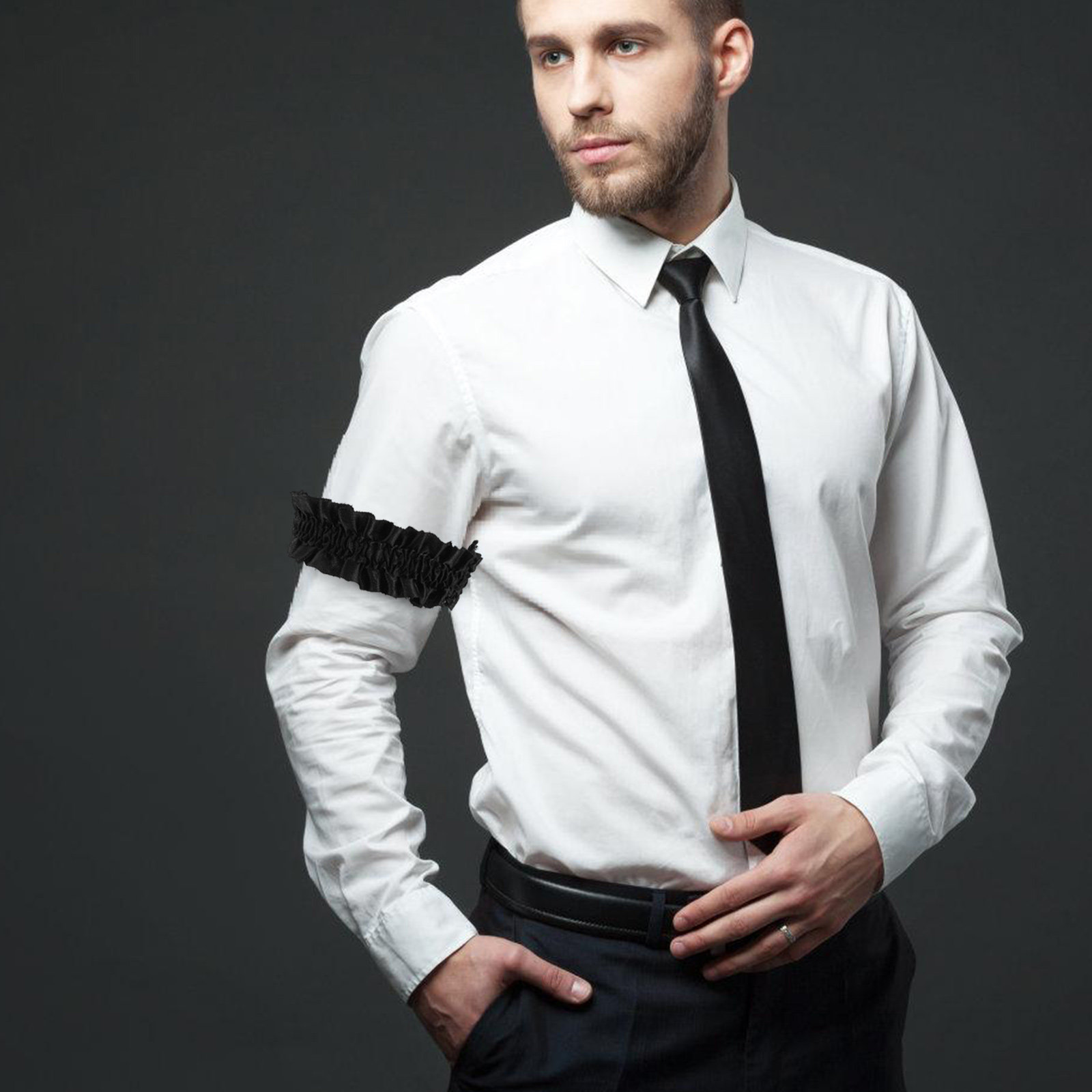 3Pairs Men Shirt Sleeve Garter - đánh giá và giá Formal Upper Wear Men