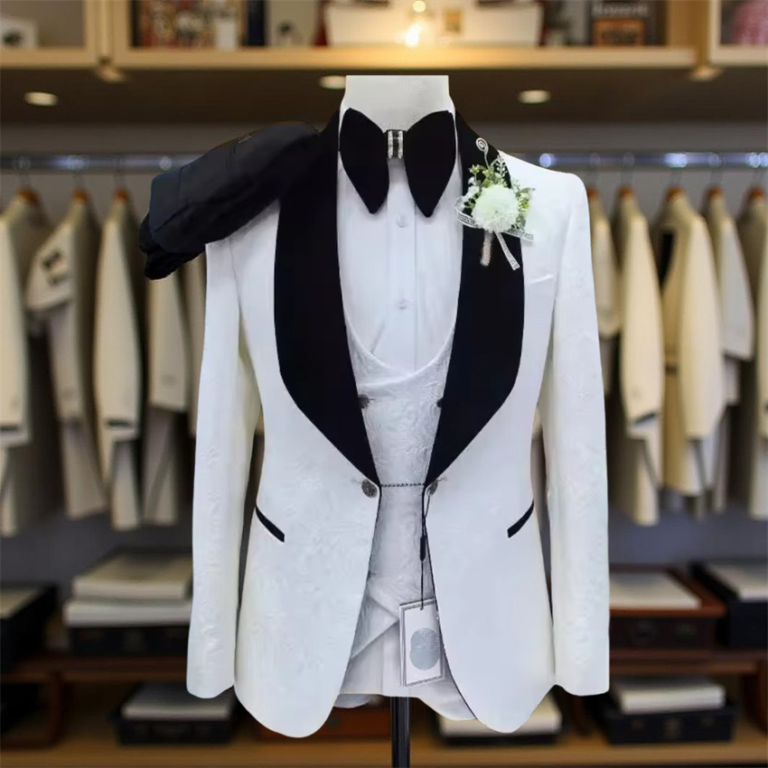 3 Pcs Floral Wedding Suits for - đánh giá và giá Men Formal Wear 2025