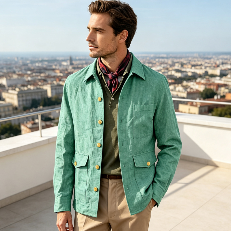 Vintage Men's Linen Jacket Lap - đánh giá và giá Men Formal Wear Office