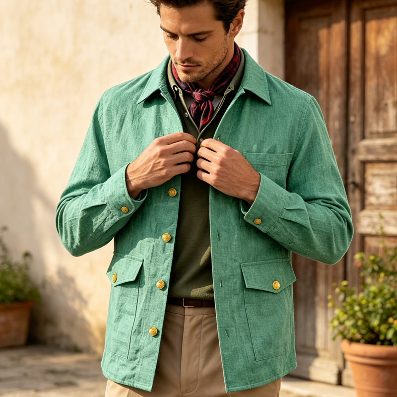 Vintage Men's Linen Jacket Lap - đánh giá và giá Men Formal Wear Office