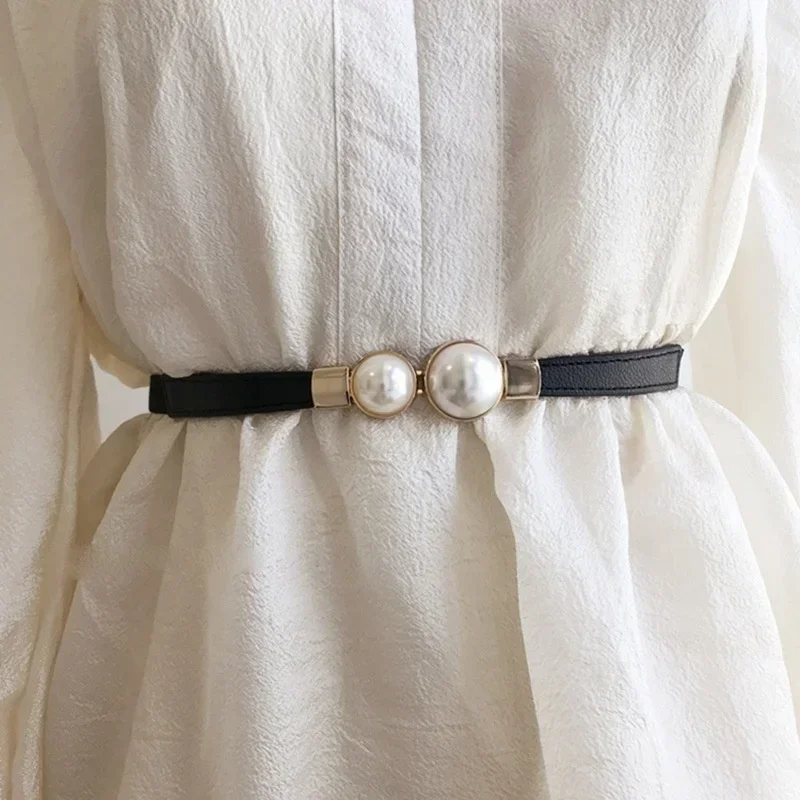 Women's Belt Creative Double P - đánh giá và giá Formal Belt Leather Thin